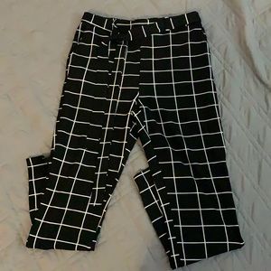 Black Plaid Dress Pants